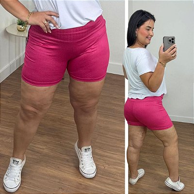 Short Cirre 3D Pink Plus Size