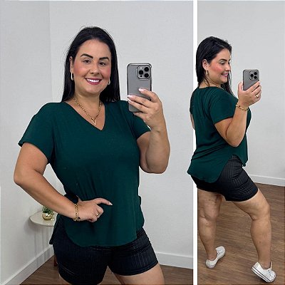 Vest Legging Básica Verde Escuro Plus Size