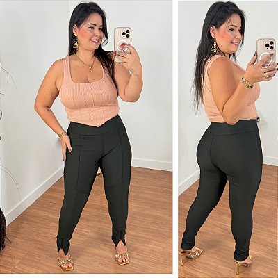 Cropped Corselet Ribana Bege Plus Size