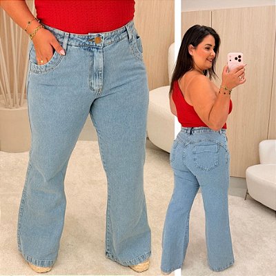 Calça jeans Awa Milena Flare Plus Size