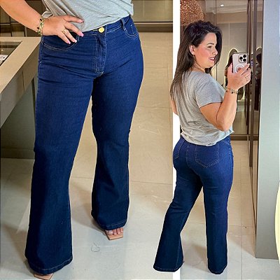 Calça jeans Awa Suze Flare Plus Size