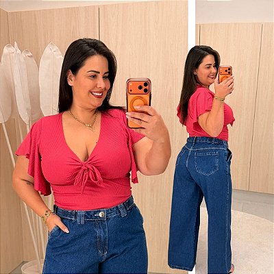 Blusa Leide Pink Plus Size