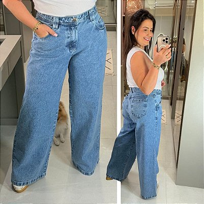 Calça Jeans FF Brenda Wide Leg Plus Size