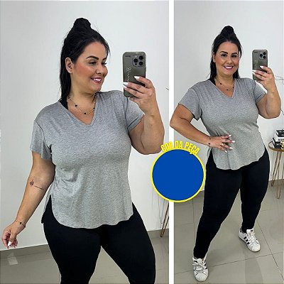 Vest Legging Básica Azul Bic Plus Size