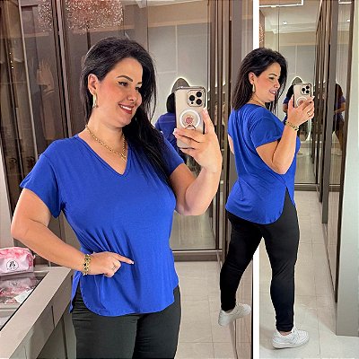 Vest Legging Básica Azul Bic Plus Size