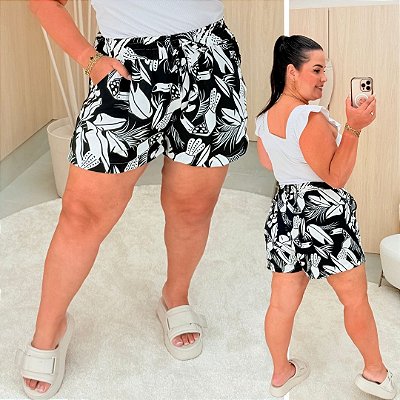 Short Vip Amanda Preto Plus Size