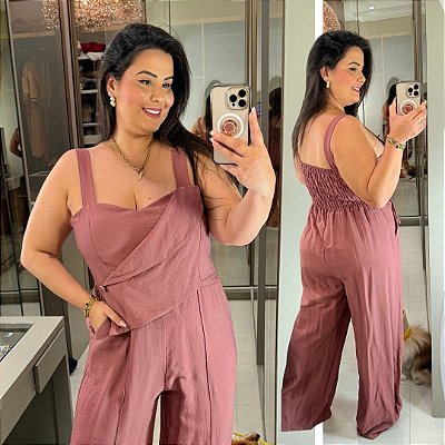 Macacão Alça Erica Rose Plus Size