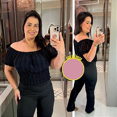 Cropped Tule Joana Rose Plus Size