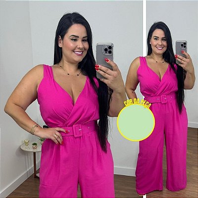 Macacão Bia Verde Plus Size