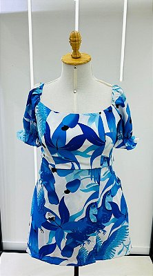 Conjunto Vip Duna Estampado Azul Plus Size