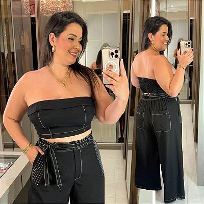 Conjunto Ivi Preto Plus Size