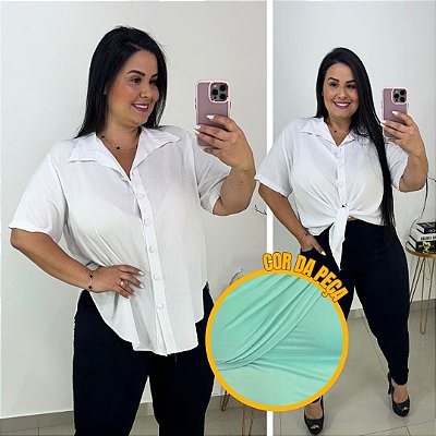 Camisa Mullet Verde bb Plus Size