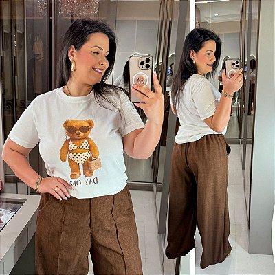 T shirt Urso Off Plus Size
