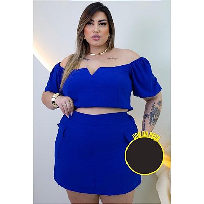 Conjunto Cargo Duna Preto Plus Size