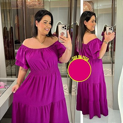 Vestido Ciganinha Mali Pink Plus Size