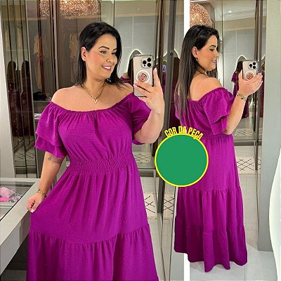 Vestido Ciganinha Mali Verde Plus Size