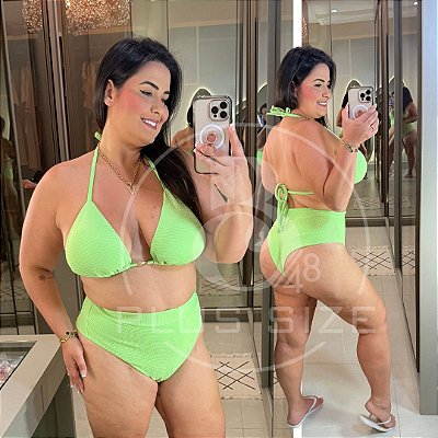 Biquíni Verde Lima Plus Size