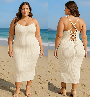 Vestido Alcinha Modal Amália Off Plus Size