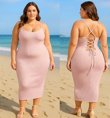 Vestido Alcinha Modal Amália Rosa Plus Size