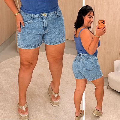Short Jeans Awa Marcela Destroyed Plus Size