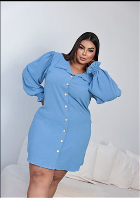 Camisão Duna Laís Azul Plus Size