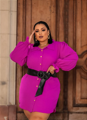 Camisão Duna Laís Fúcsia Plus Size