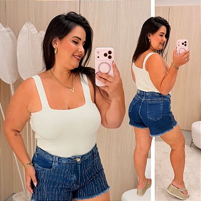 Top Alça Modal Off Plus Size