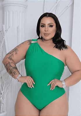 Body Nula Fivela Rubi Verde Plus Size