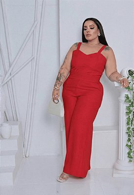 Conjunto Alça Melany Vermelho Plus Size