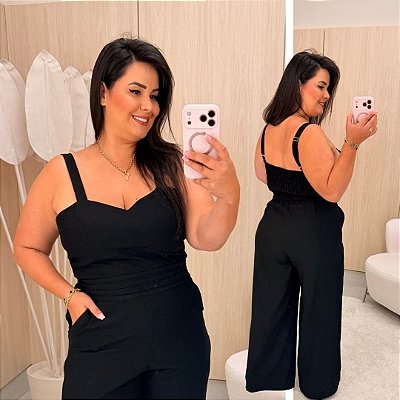 Conjunto Alça Melany Preto Plus Size