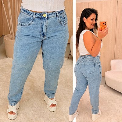 Calça Jeans Mom Awa Estefani Clara Plus Size