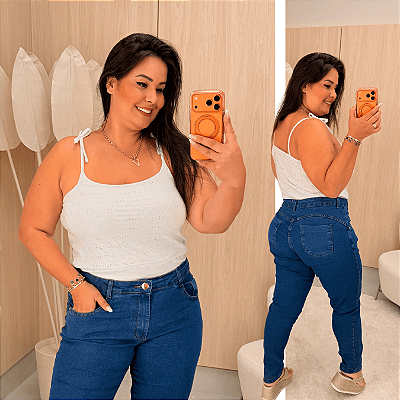 Alcinha Bruna Lasie Branco Plus Size