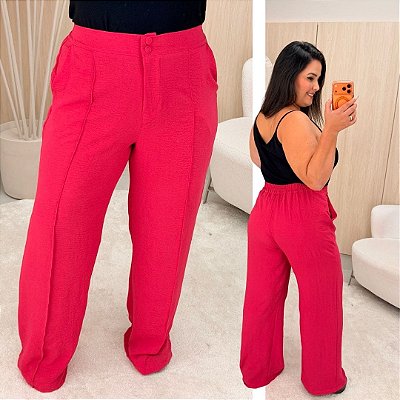 Calça Pantalona Duna Pink Plus Size