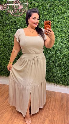 Conjunto Saia Mali Nude Plus Size