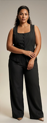 Conjunto Calça Bruna Preto Plus Size