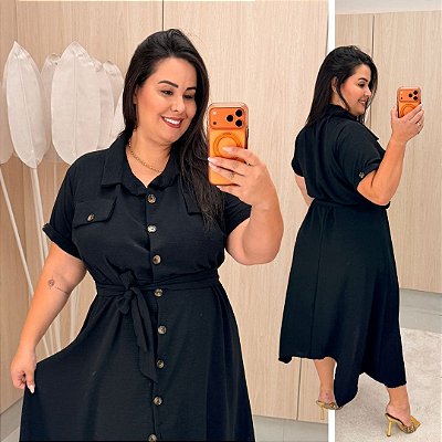 Chamise Bico Carol Preto Plus Size