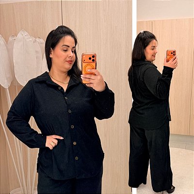 Conjunto Mia Preto Plus Size