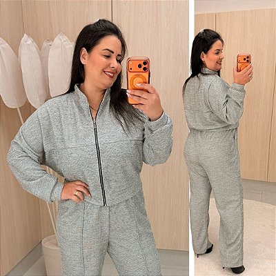 Conjunto Vip Natali Cinza Plus Size