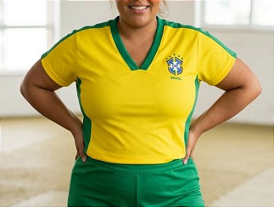 T shirt Brasil Gola V MG Plus Size