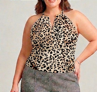 Cropped Dubai Onça Plus Size