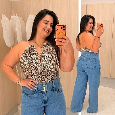 Cropped Dubai Onça Plus Size