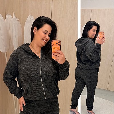 Conjunto Vip Calça Jaqueline Preto Plus Size
