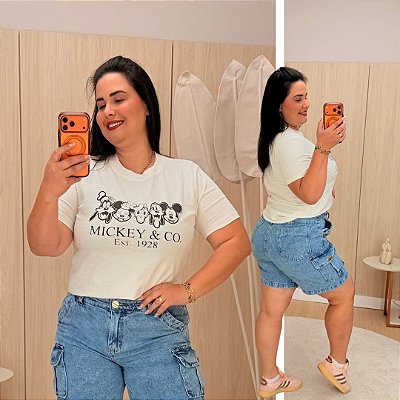 T shirt Mk Branca Plus Size