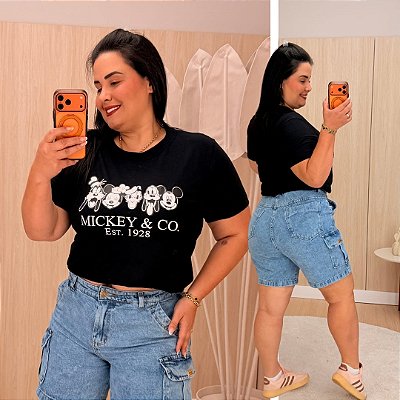 T shirt Mk Preta Plus Size