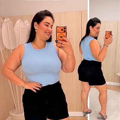 Regata Ribana Lisa Laura Azul Plus Size