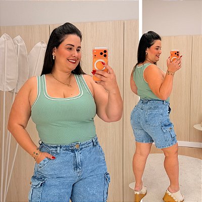 Regata Ribana Listra Sara Verde Plus Size