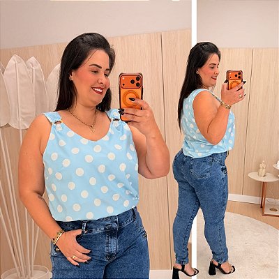Regata Argola Azul Plus Size
