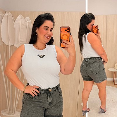 Regata PR Karen Branca Plus Size