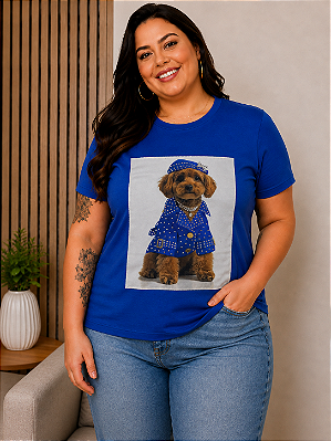 T shirt 3D Azul Plus Size