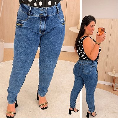 Calça Jeans Cl Zíper Kátia Plus Size